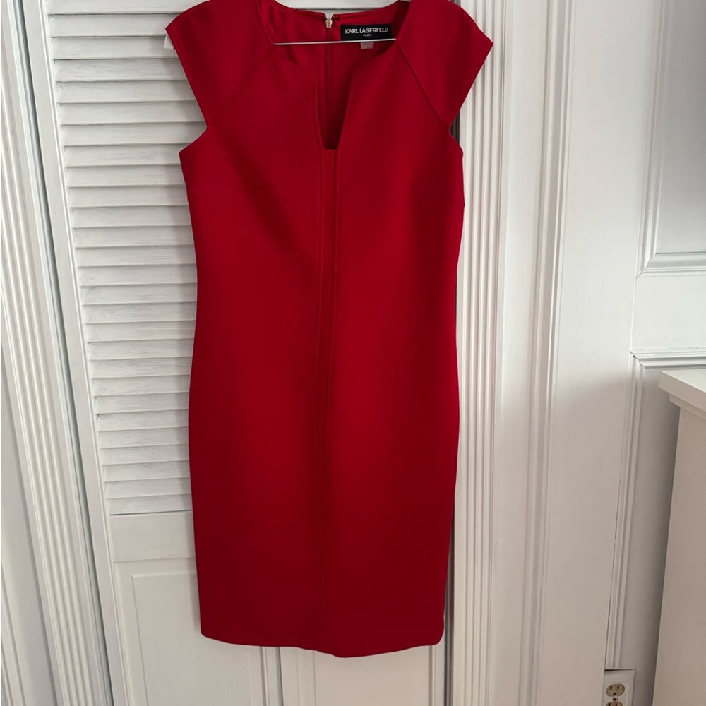 Karl Lagerfeld Bold Red Mini Dress